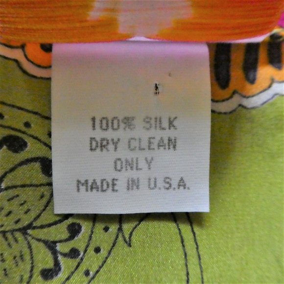 SOLD Evolve Kimono Top Sequin Waist Lime Pink  Butterfly Lotus New Age USA - Picture 8 of 10